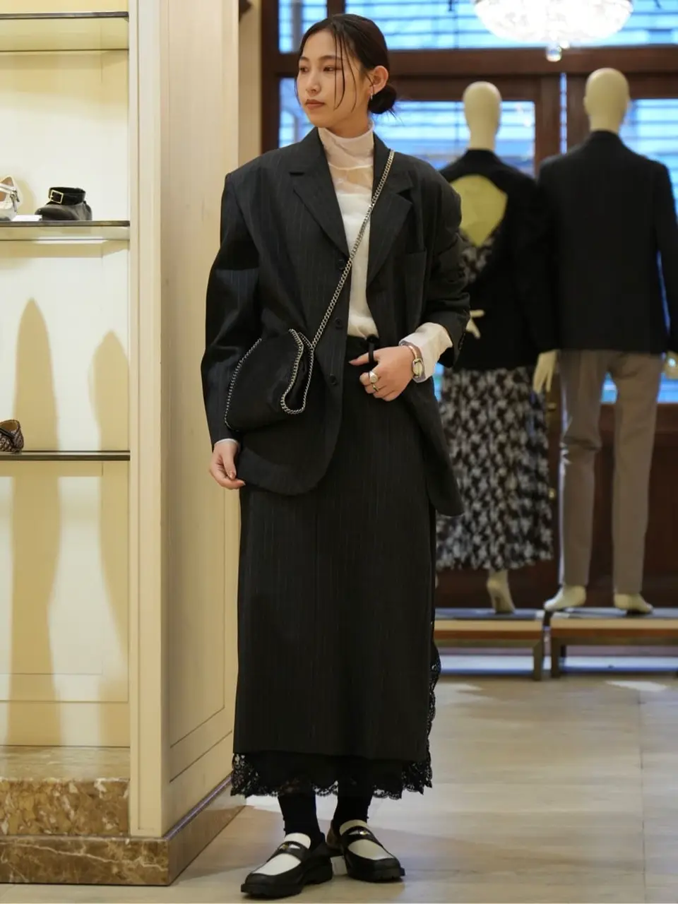 Mame Kurogouchi(マメ クロゴウチ)】 Nature Pattern Sheer Knitted