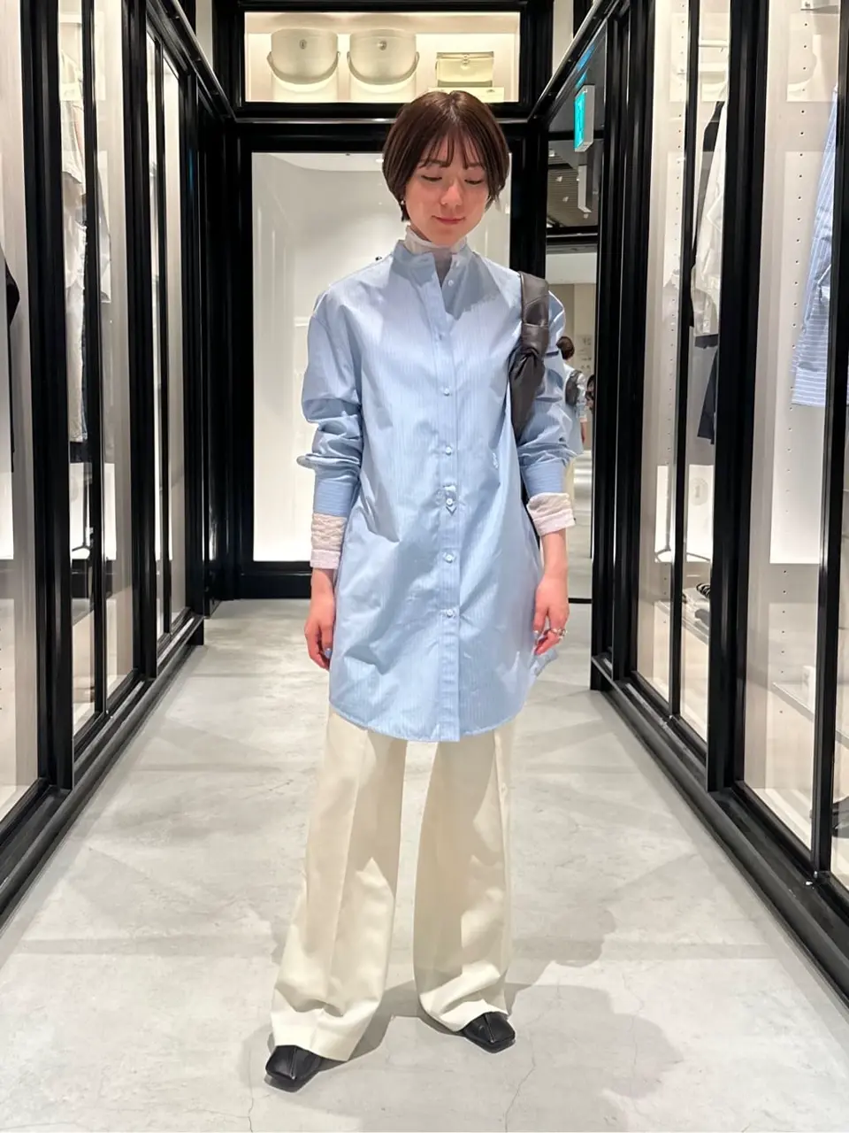 Mame Kurogouchi(マメ クロゴウチ)】 Nature Pattern Sheer Knitted