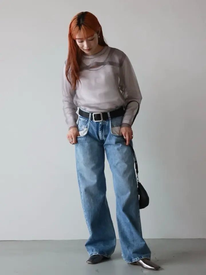 HYKE(ハイク)】 SHEER CREW NECK SWEATER｜PARIGOT ONLINE