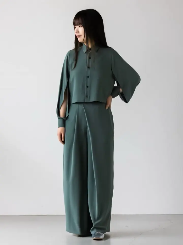 ハイクトップス HYKE(ハイク)】 TAP CROPPED SHIRT｜PARIGOT ONLINE（パリゴオンライン）