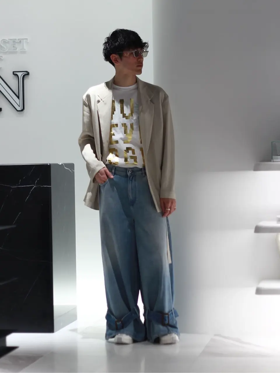 コダックやさん専用】JW ANDERSON バックル カフ デニム ジーンズ