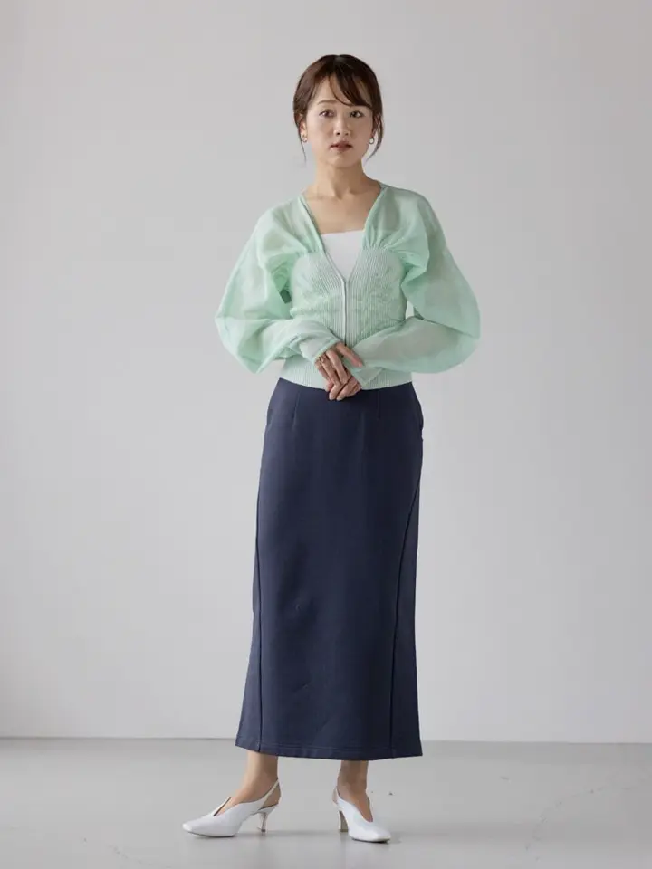 Mame Kurogouchi(マメ クロゴウチ)】 Cording Embroidery Sweat Skirt