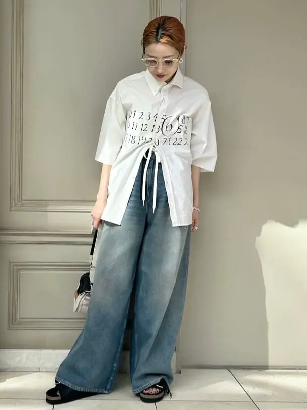 MM6 エムエムシックス メゾン マルジェラドローストリングジーンズ※裾上げ済 MM6 エムエムシックス メゾン マルジェラドローストリングジーンズ※裾