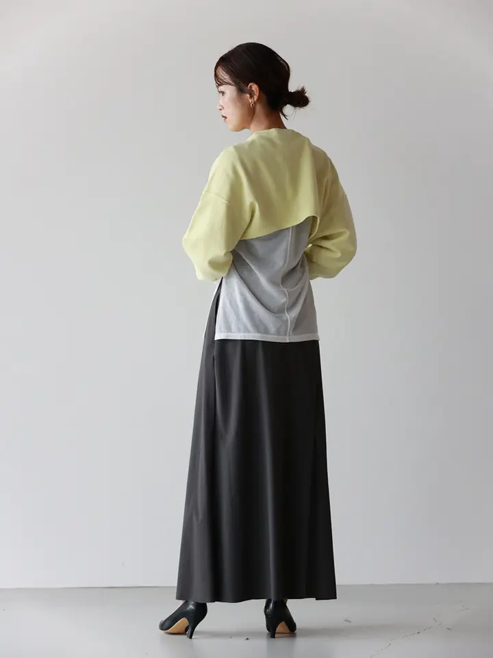 フィーニー　pheeny コットンナイロン ミリタリースカート　マキシ丈 PHEENY/COTTON NYLON DUMP MILITARY SKIRT(BLACK)