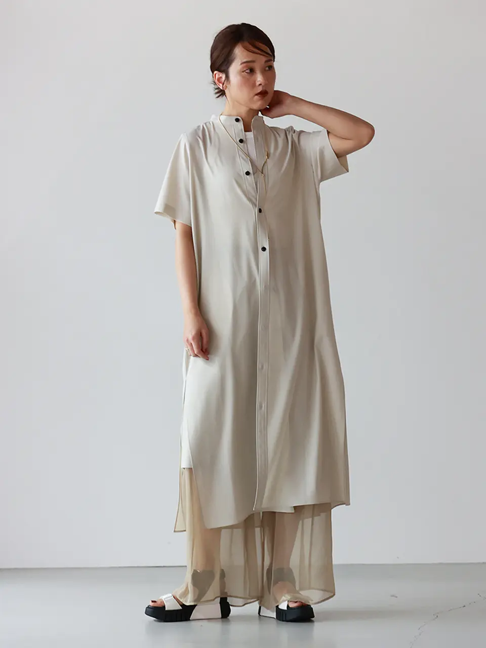 【HYKE（ハイク）】SHIRT DRESS C067 TROPICAL SHIRT DRESS-トロピカルシャツドレス-HYKE（ハイク