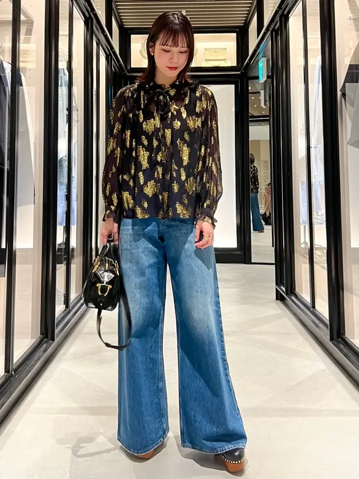 Chloe　パラッツォジーンズワイドレッグ 雑誌掲載 デニム製ワイドレッグジーンズ 青 - Chloé