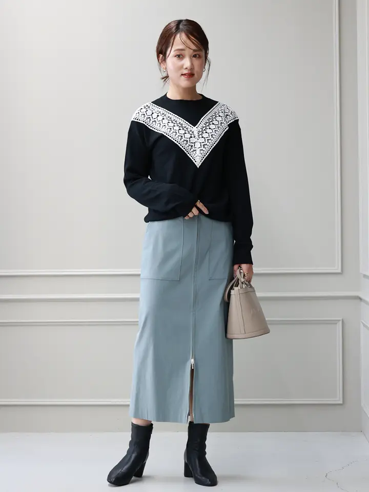 【EZUMi(エズミ)】 PARIGOT別注 レースハイゲージニット ブラック EZUMi(エズミ)】 PARIGOT別注 レースハイゲージニット｜PARIGOT ONLINE