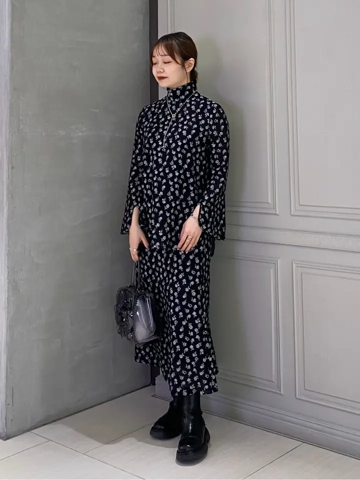 新品 マメクロゴウチ Floral Jacquard Boots 23.5 新品 マメクロゴウチ