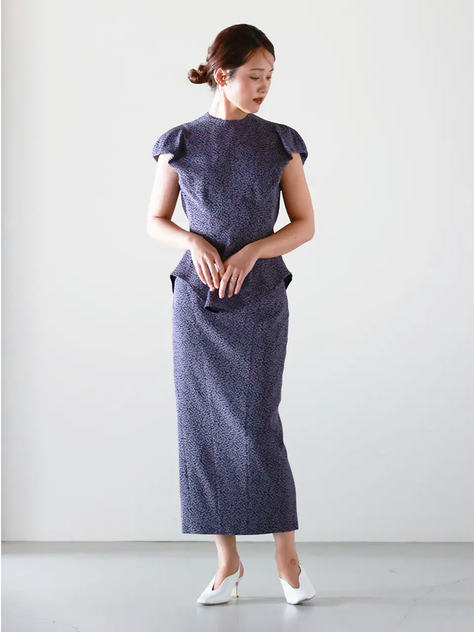 Mame Kurogouchi(マメ クロゴウチ)】 Micro Floral Jacquard High