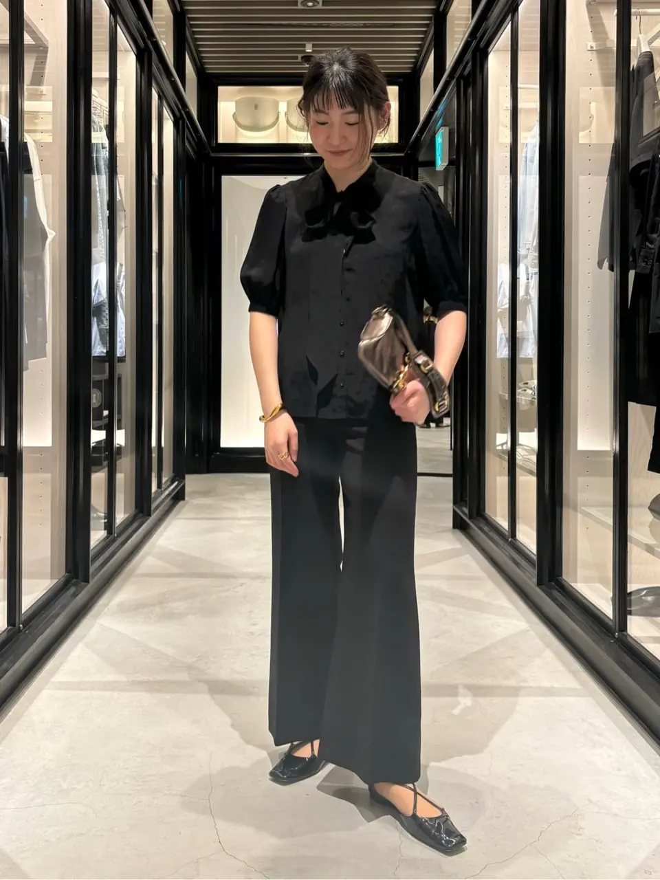 Chloe(クロエ)】 ウールクレープ製クロップドブーツカットパンツ