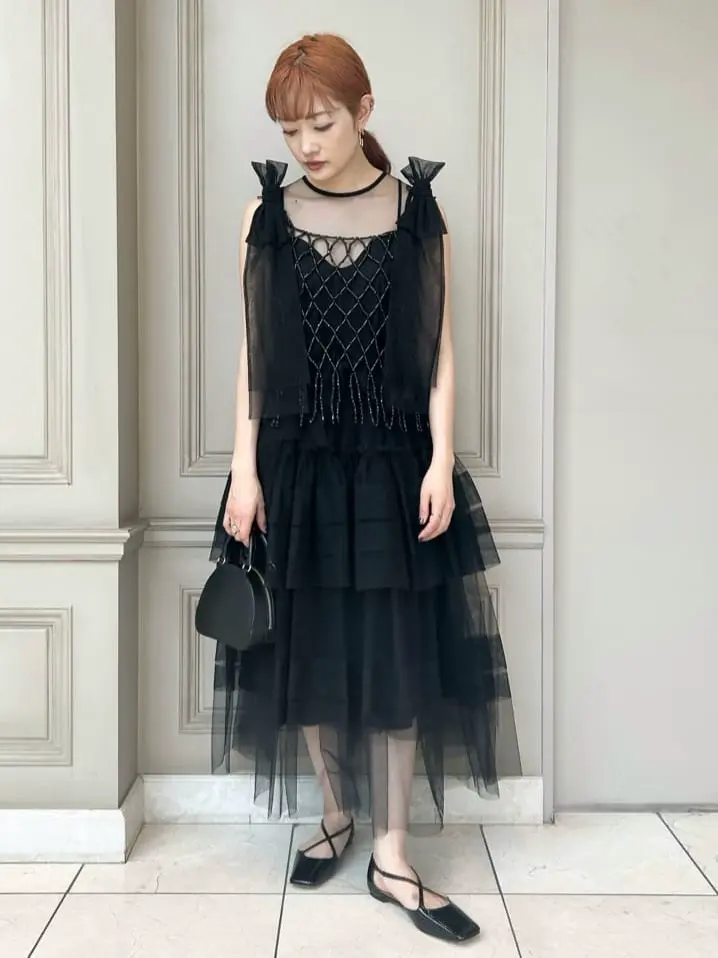 最終値下げ☆極美品チカキサダ　チュール　ロングジレ 最終値下げ☆極美品チカキサダ チュール ロングジレ