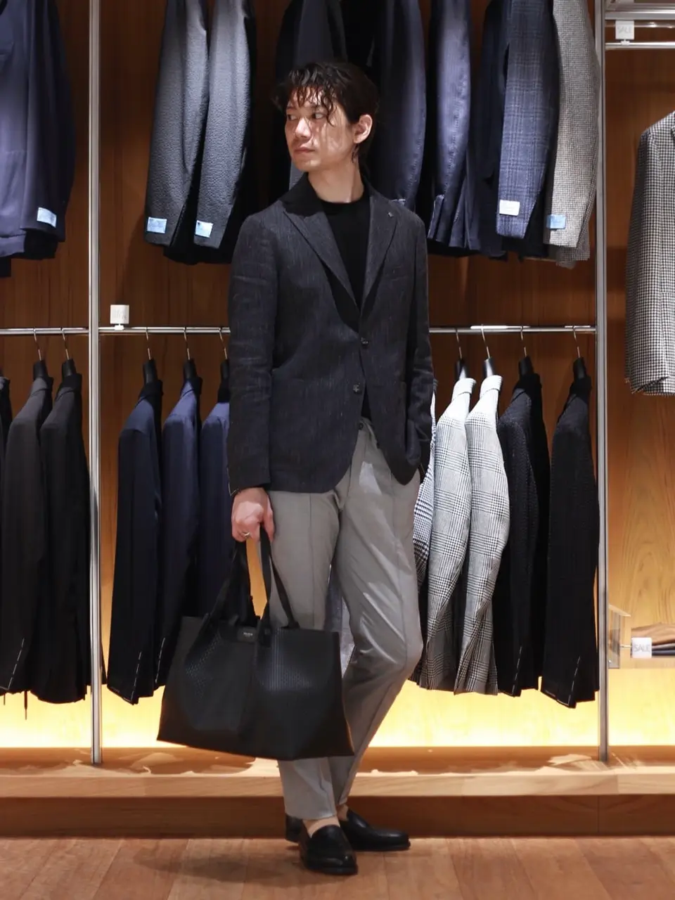 TAGLIATORE(タリアトーレ)】 DAKAR /リネンウールヘリンボーン