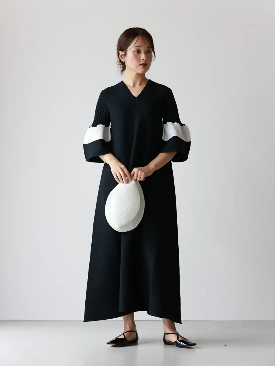 ワンピース CFCL POTTERYSTANDUPCOLLARSHORT SLEEVE POTTERY STAND-UP COLLAR SHORT SLEEVE DRESS
