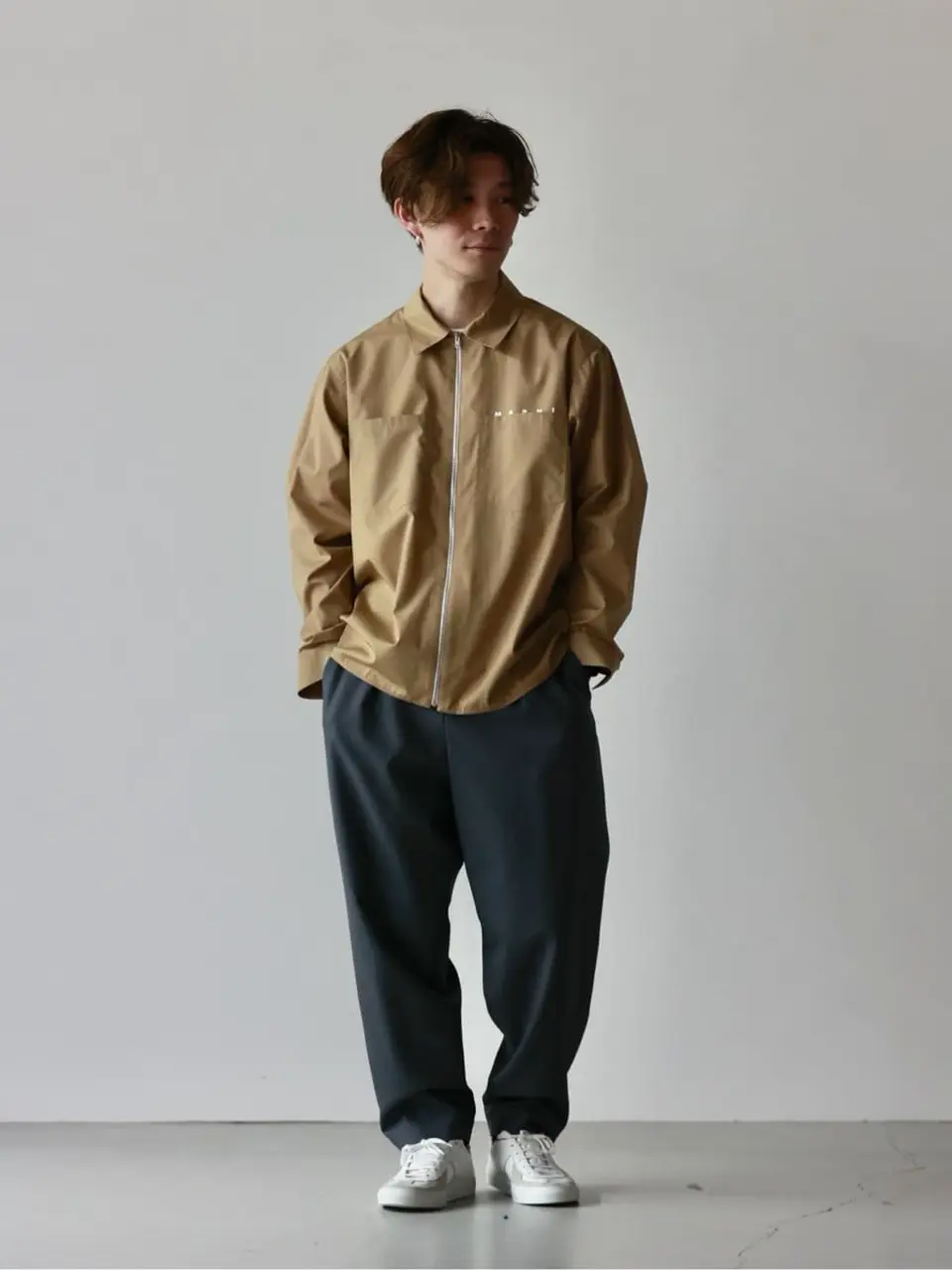 MARNI(マルニ)】 オーガニックポプリン製 ジップシャツ｜PARIGOT