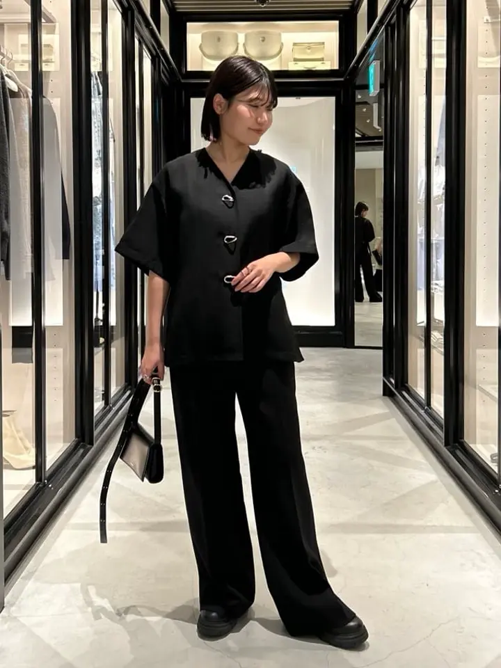 Chloe(クロエ)】 ウールクレープ製クロップドブーツカットパンツ