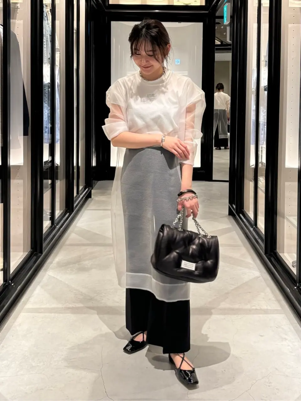 Chloe(クロエ)】 ウールクレープ製クロップドブーツカットパンツ