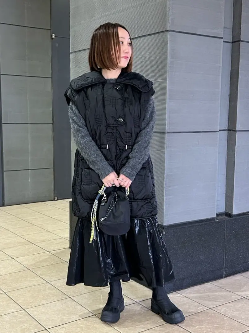 ハナ　Ganni ガニー レザー チェルシーブーツ ブラック 37 箱無し レディース Ganni ガニー ラバー チェルシー ブーツ ブラック 36