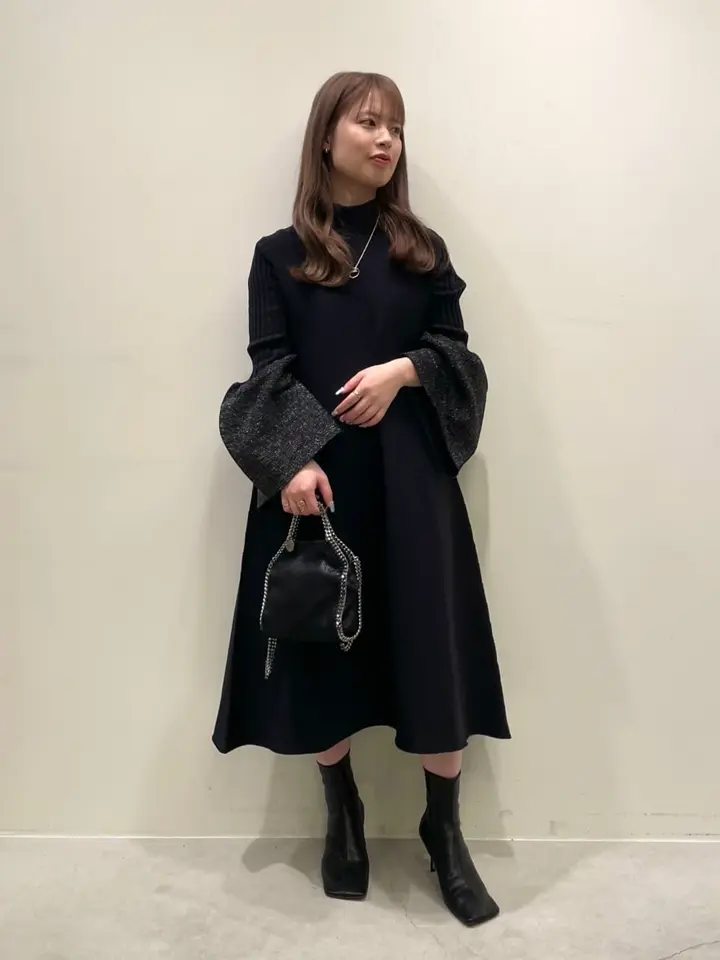 CFCL(シーエフシーエル)】 POTTERY GLITTER LONG BELL SLEEVE FLARE