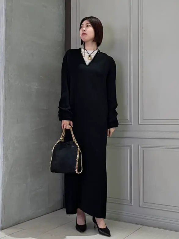 TOTEME(トーテム)】 Broad sable dress black｜PARIGOT ONLINE（パリゴ
