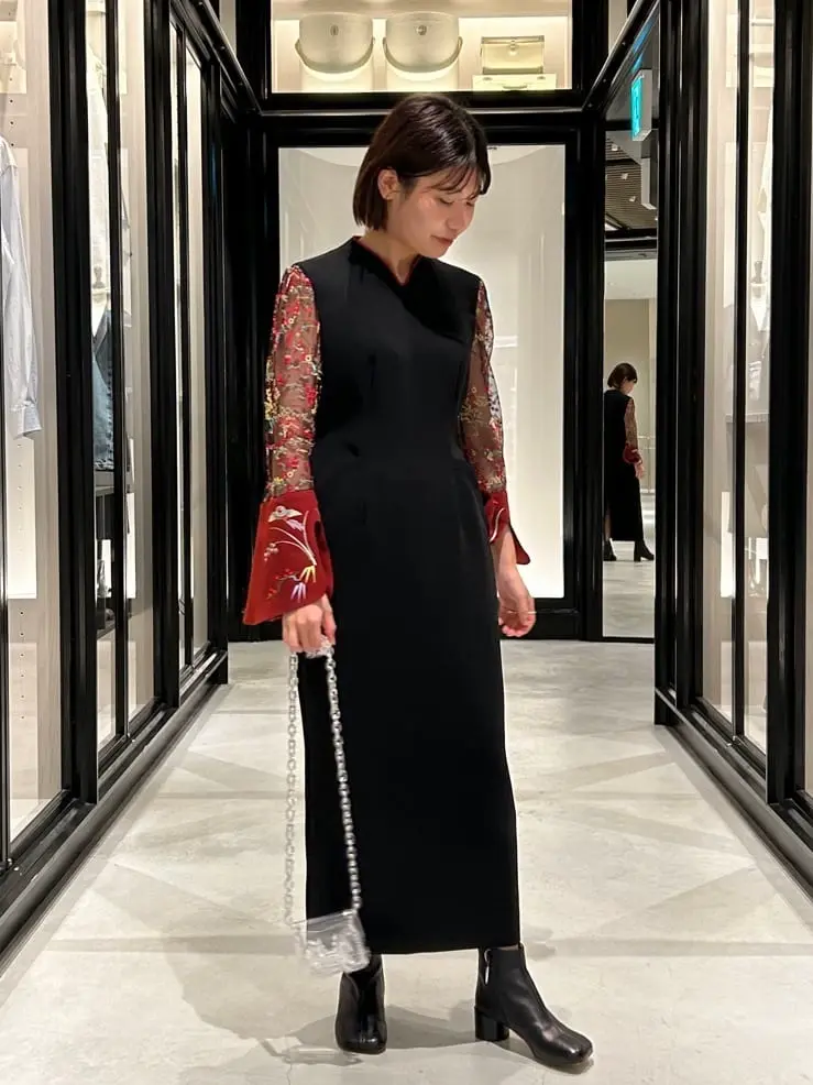 Mame Kurogouchi(マメ クロゴウチ)】 Acetate Polyester Floral