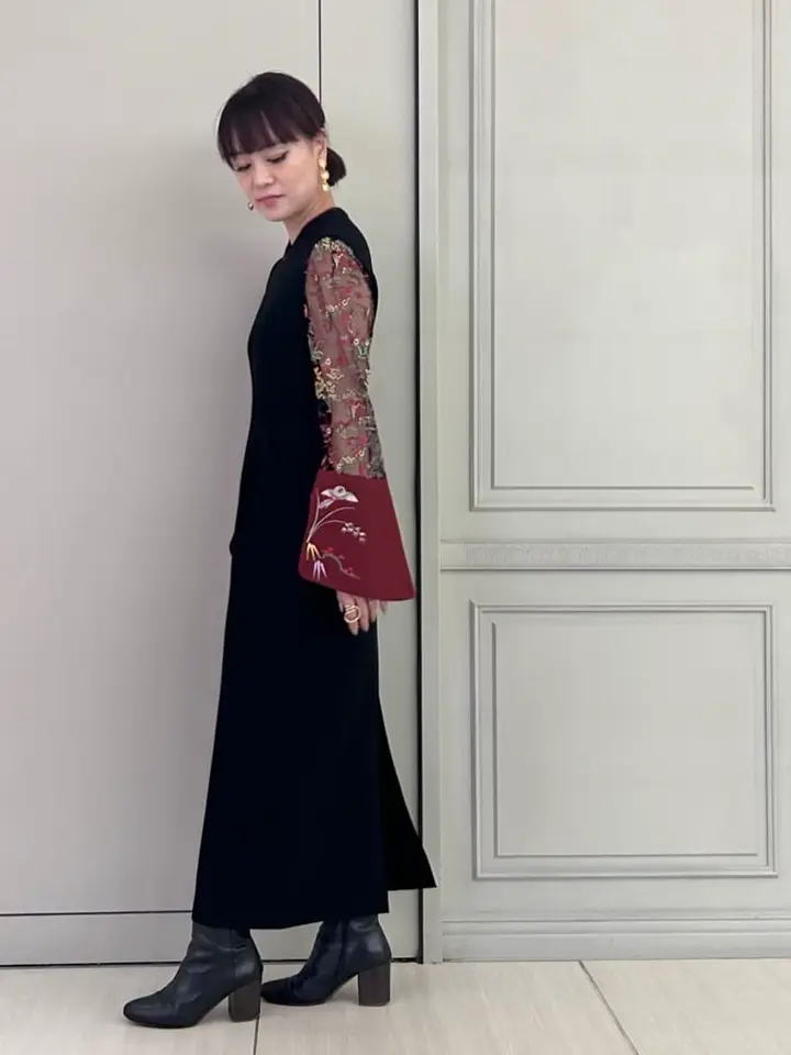 Mame Kurogouchi(マメ クロゴウチ)】 Acetate Polyester Floral