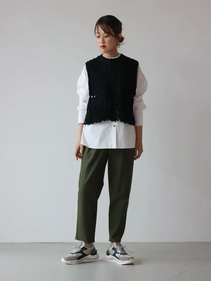 HYKE(ハイク)】 WAFFLE KNIT SWEATER TOP WITH FRINGE｜PARIGOT ONLINE