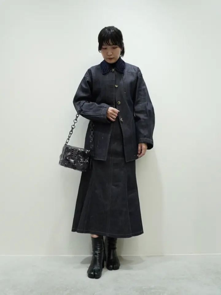 Mame Kurogouchi(マメ クロゴウチ)】 Cord Embroidery Detail Denim
