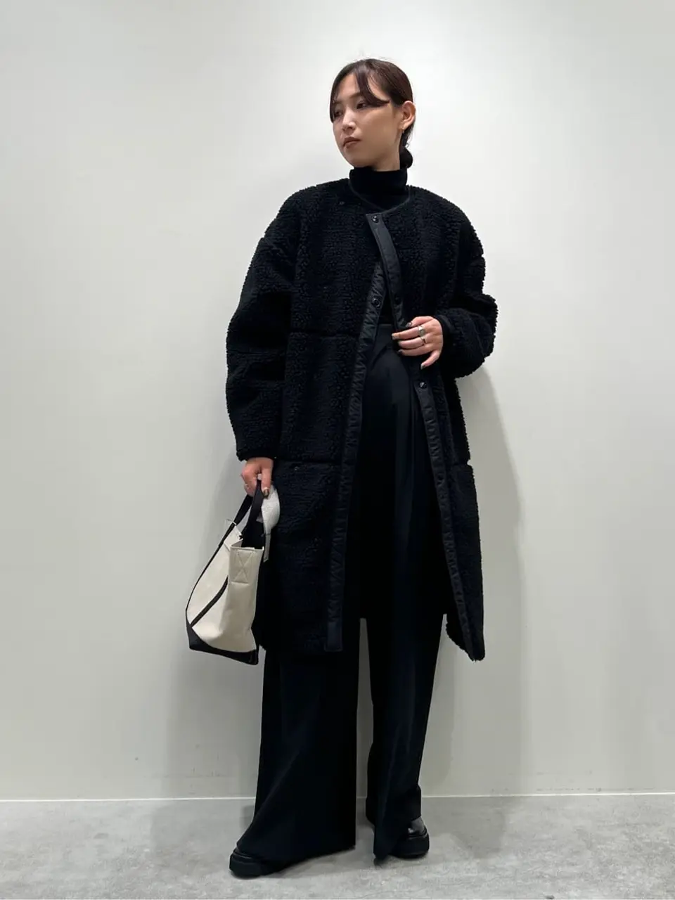 【大人気】HYKE FAUX SHEARLING COAT ボアコート ロング HYKE(ハイク) FAUX SHEARLING COAT フェイク シアリング ボア