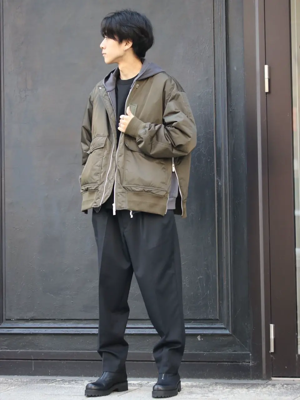 ATTACHMENT(アタッチメント)】 CO/PE DOUBLE KNIT ZIP UP HOODIE