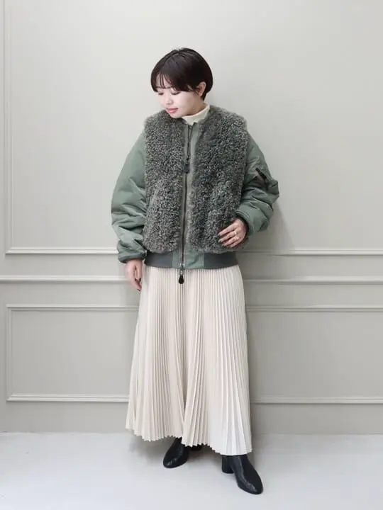 HYKE(ハイク)】FAUX SHEARLING TYPE MA-1｜PARIGOT ONLINE
