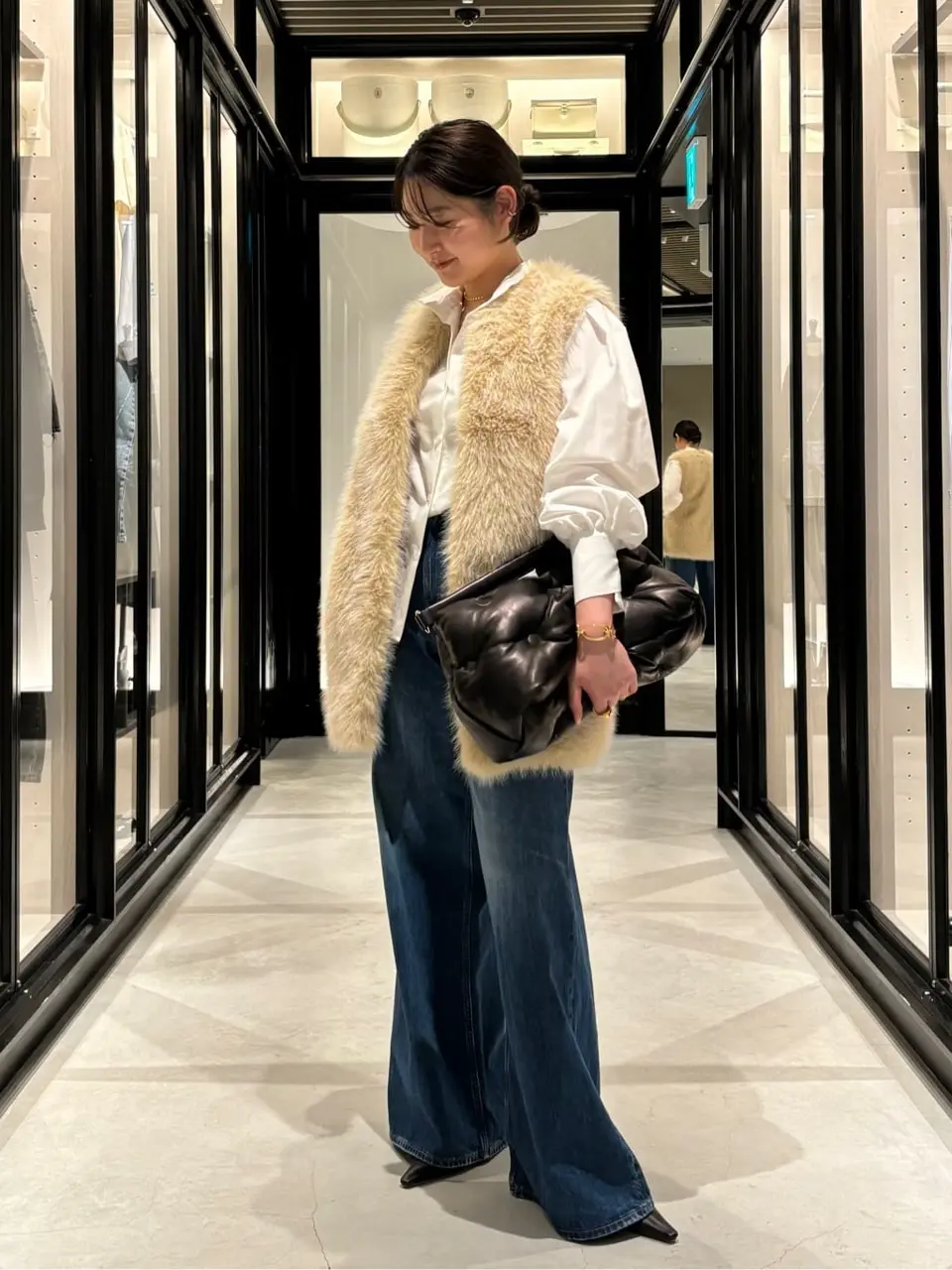 【美品】セールChloe クロエ コレクション ヒッコリーデニムワイドパンツ 美品】セールChloe クロエ コレクション ヒッコリーデニムワイド