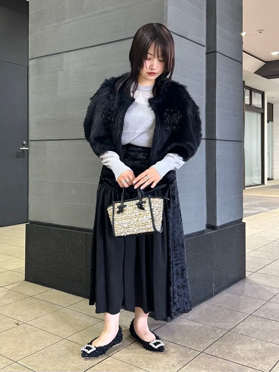 TOGA PULLA(トーガプルラ)】 VELVET LACE SKIRT｜PARIGOT ONLINE