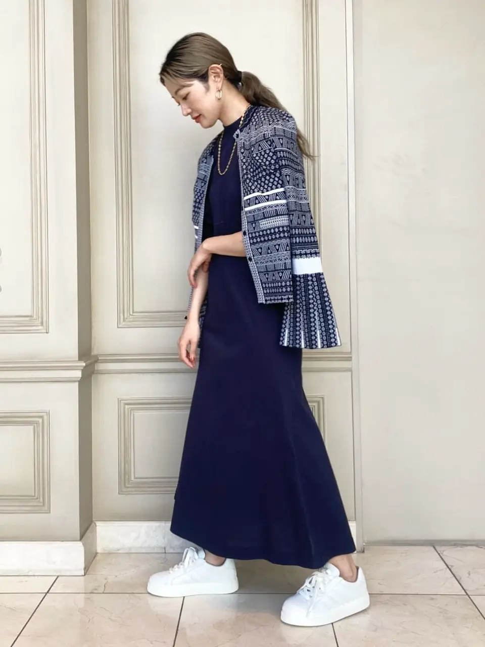 Mame Kurogouchi(マメ クロゴウチ)】 Cotton Jersey Flared Dress