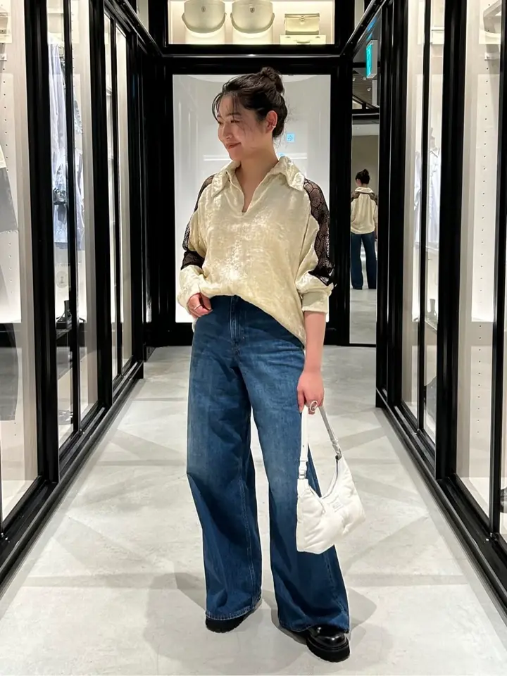 Chloe　パラッツォジーンズワイドレッグ 雑誌掲載 デニム製ワイドレッグジーンズ Night Blue - Chloé