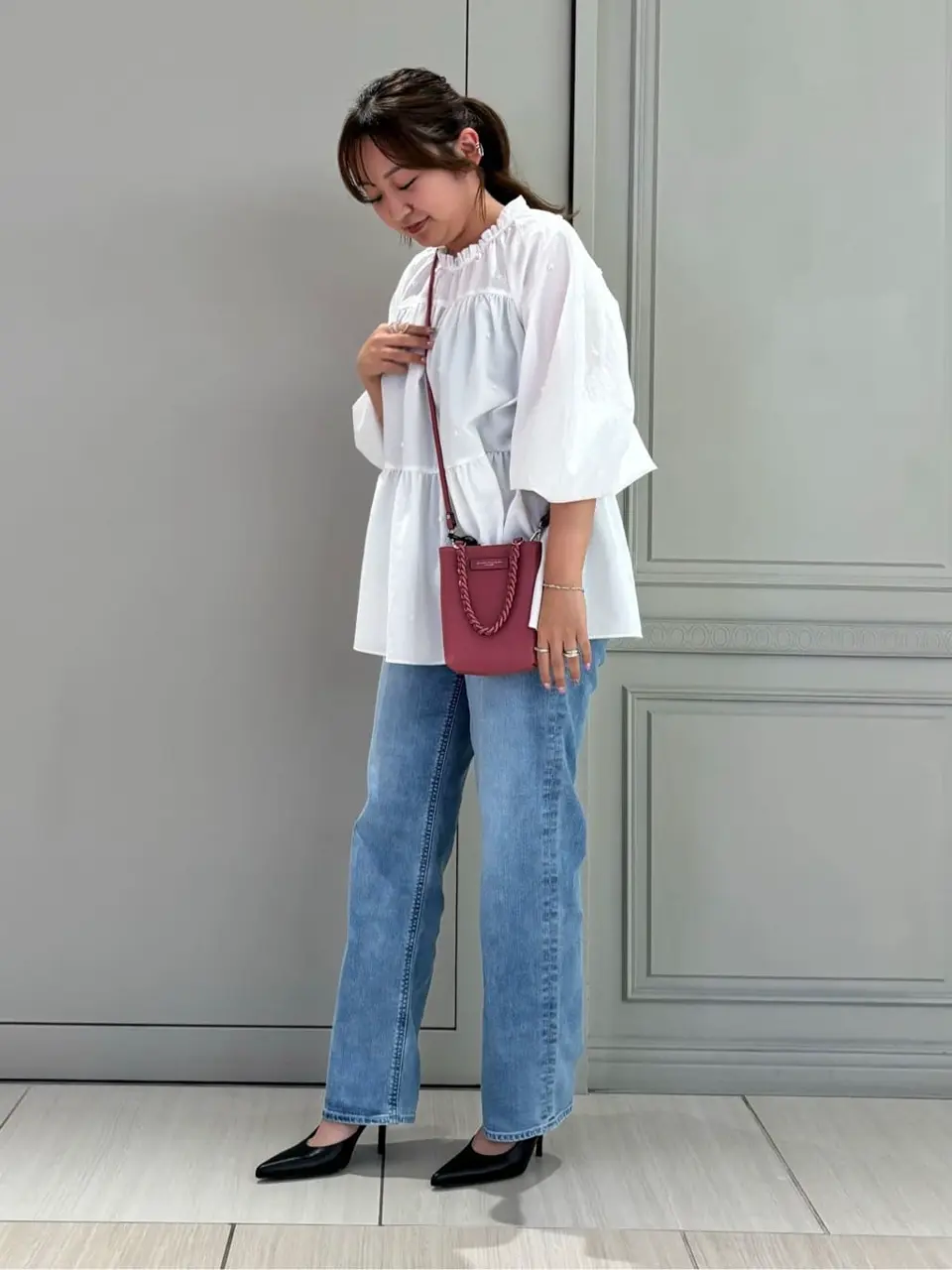 美品　YANUK ヤヌーク ボーイズストレートLEA 25 ボーイズストレート