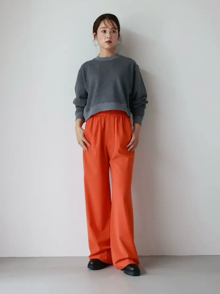 美品　HYKE クロップド スウェット ハイク バイカラー 新品】クロップド スウェット ハイク バイカラー CROPPED SWEAT