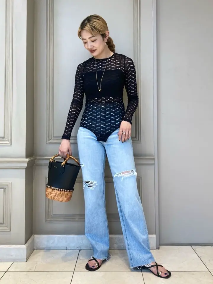 F456/YANUK LEA デニム クラッシュ ダメージ加工 カットオフ 25 F456/YANUK LEA デニム クラッシュ ダメージ加工 カットオフ 25