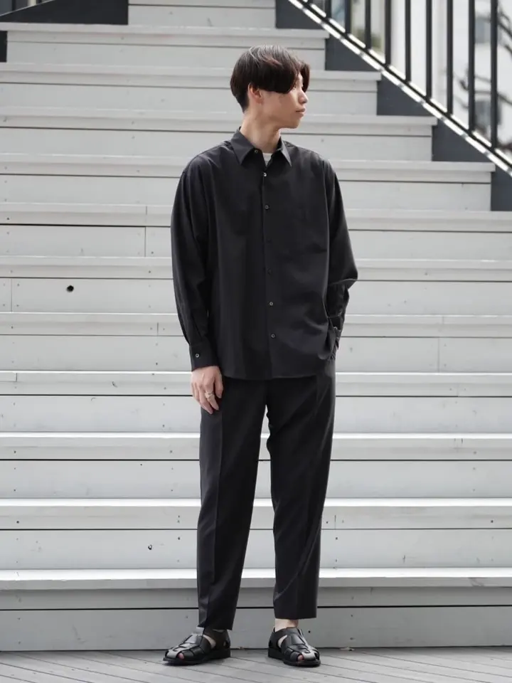 パンツ MARKAWARE / PEGTOP TROUSERS / BLACK / 1 MARKAWARE(マーカウェア)】 PARIGOT別注 PEGTOP TROUSERS