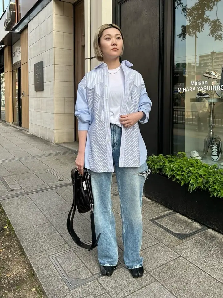 メゾンマルジェラ　ブラウス MAISON MARGIELA(メゾン マルジェラ） ウエストシェイプロングブラウス