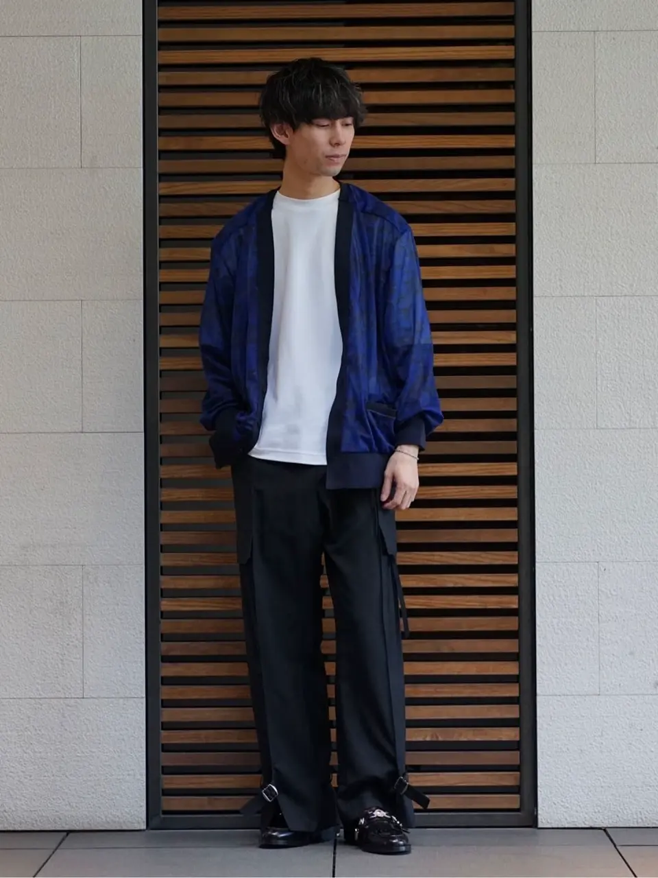【TOGA】TZ242-JO922 Sheer jersey print cardigan長袖カーディガン TOGA VIRILIS(トーガ ビリリース)】 SHEER JERSEY PRINT CARDIGAN