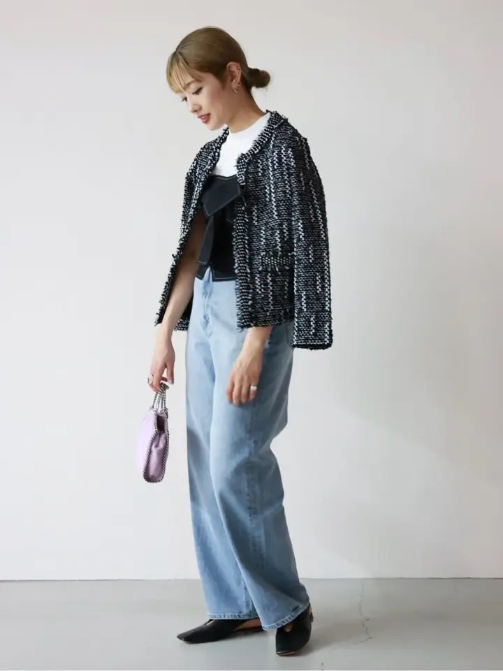 HYKE(ハイク)】 WHITE STITCH STRAPLESS TOP｜PARIGOT ONLINE