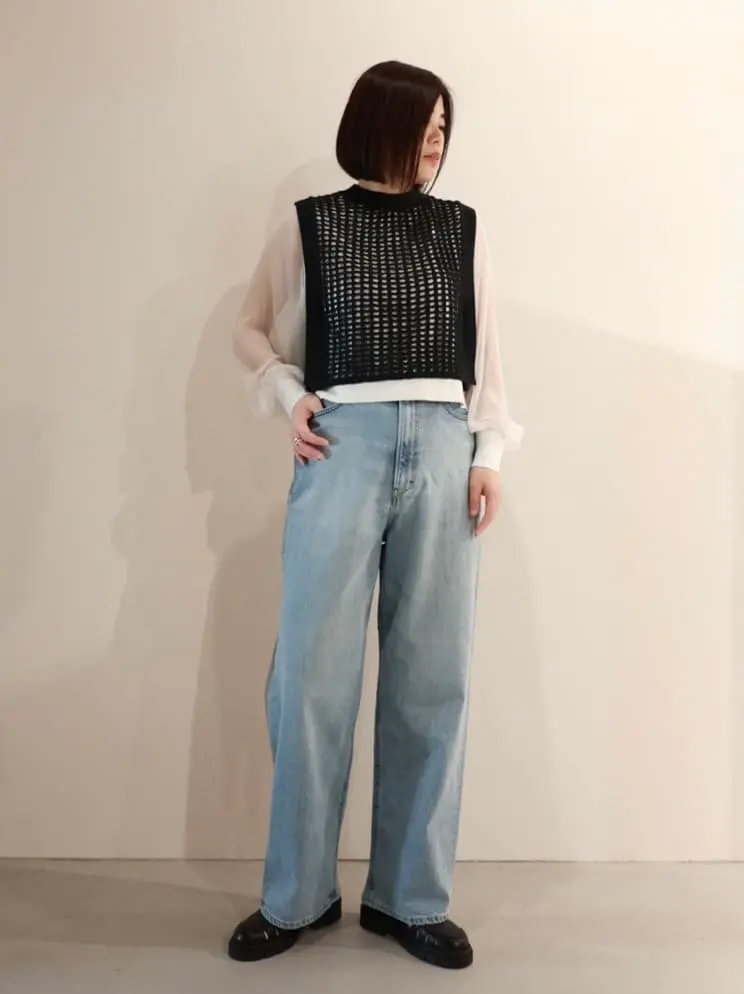 HYKE(ハイク)】 CROCHETED CROPPED SWEATER TOP｜PARIGOT ONLINE