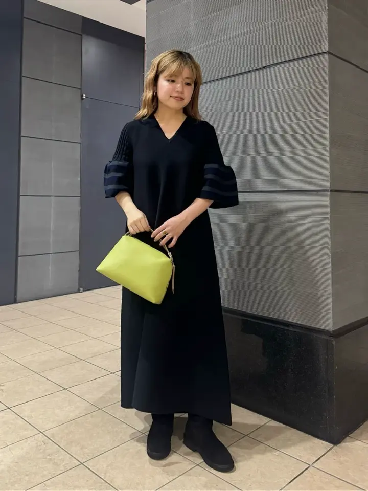 CFCL(シーエフシーエル)】 POTTERY SHORT BELL SLEEVE FLARE DRESS