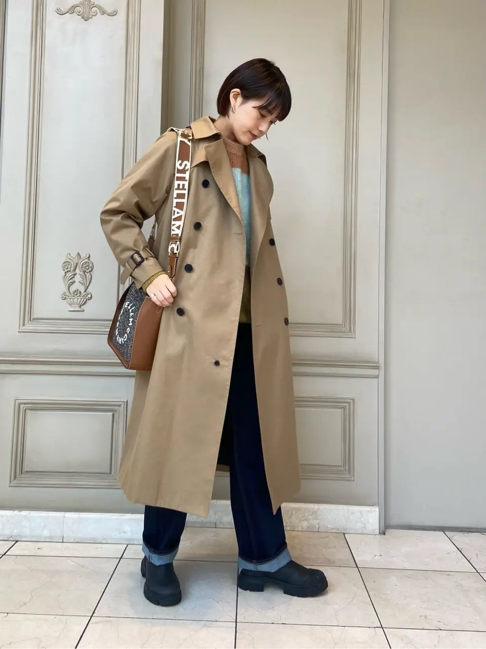 STELLA McCARTNEY(ステラ マッカートニー)】 ロゴ ヘリンボーン