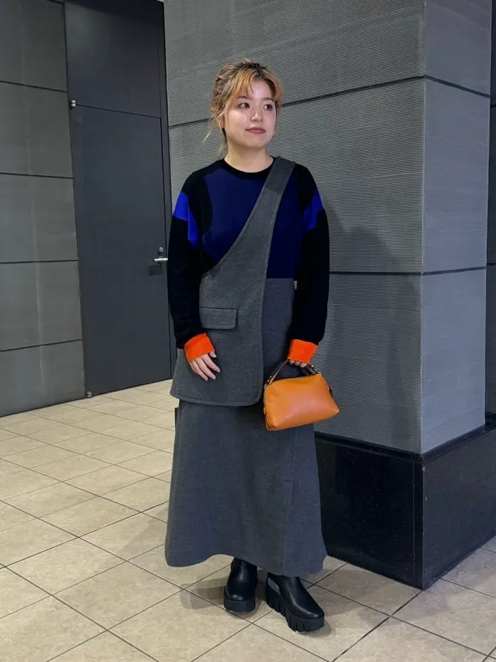 ENFOLD(エンフォルド)】 ONE-SHOULDER POCKET SKIRT｜PARIGOT ONLINE