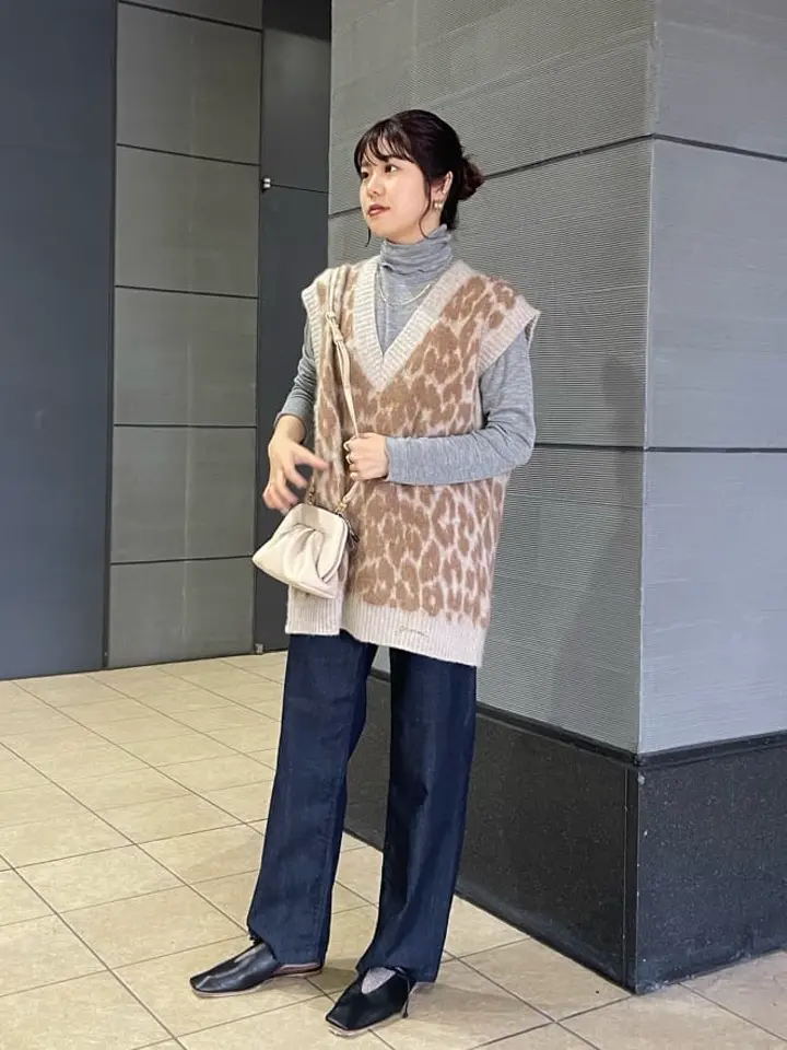 GANNI(ガニー)】 LEOPARD JACQUARD OVERSIZED VEST｜PARIGOT ONLINE