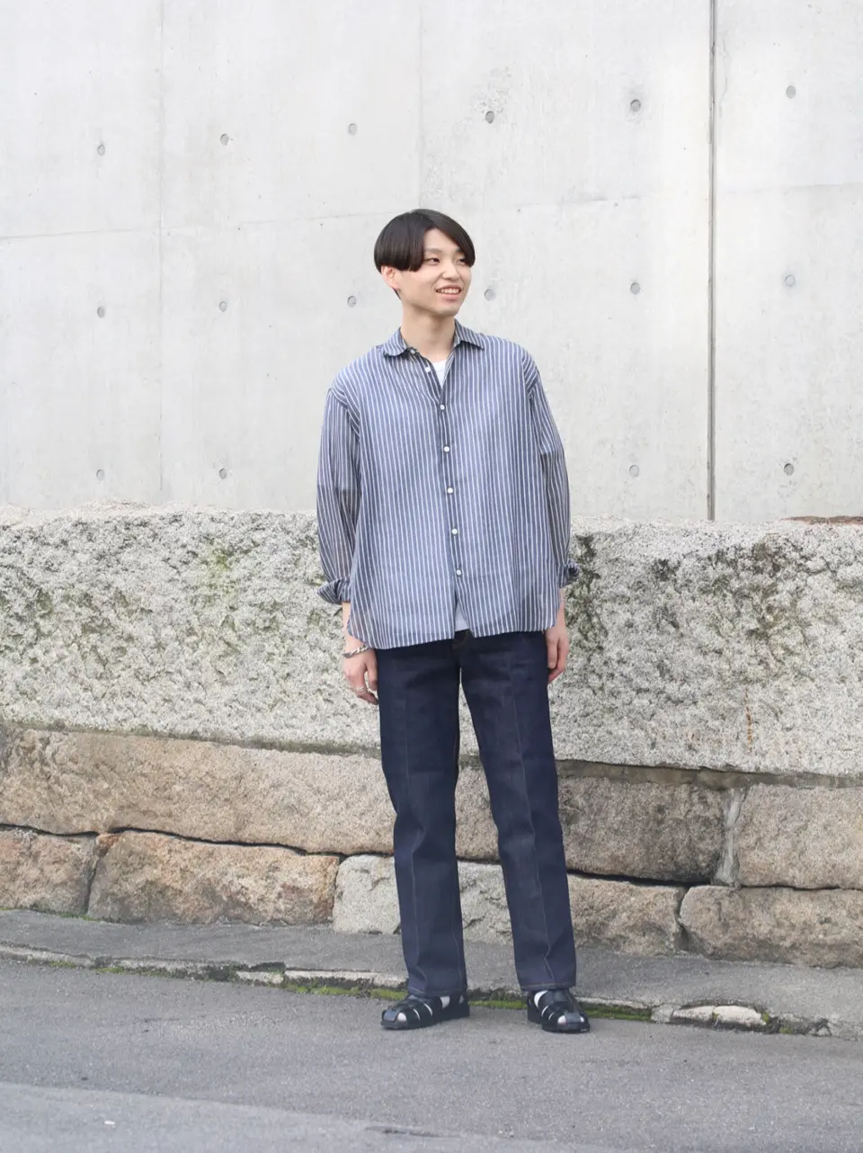 JAPAN DENIM(ジャパンデニム)】 MARKAWARE _ CENTER PRESS STRAIGHT