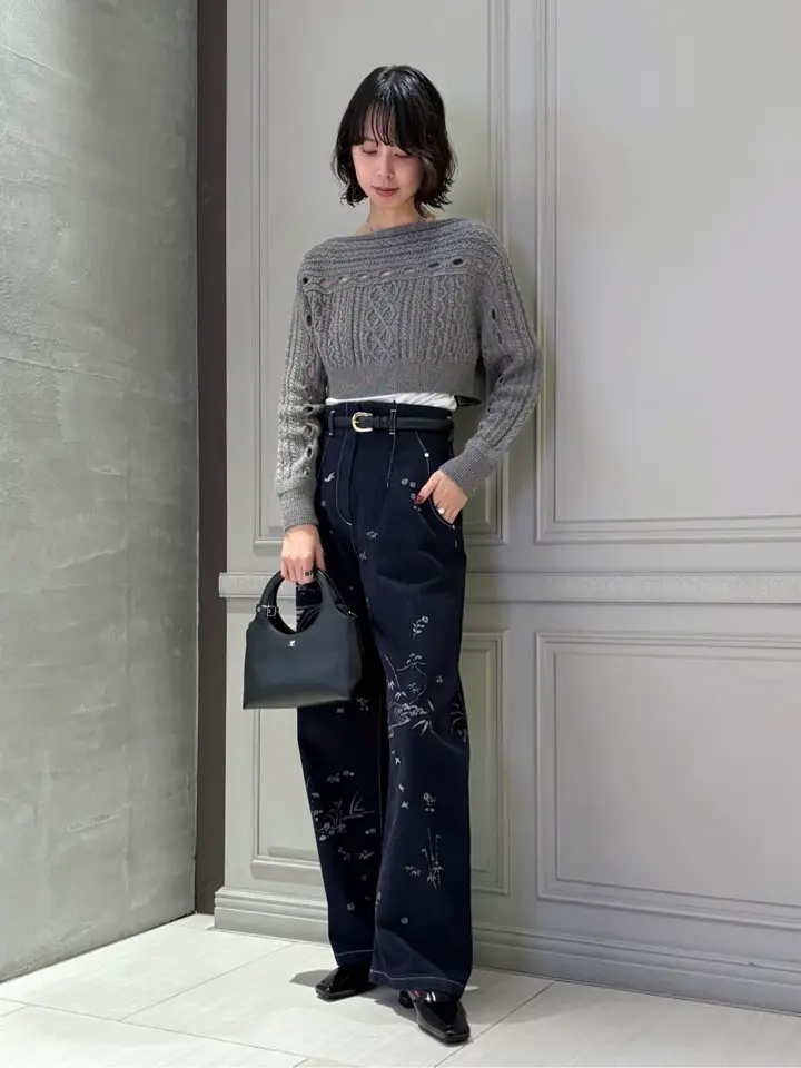 FETICO　CABLE KNIT SHORT JUMPER/黒36 FETICO CABLE KNIT SHORT JUMPER/黒36 - メルカリ