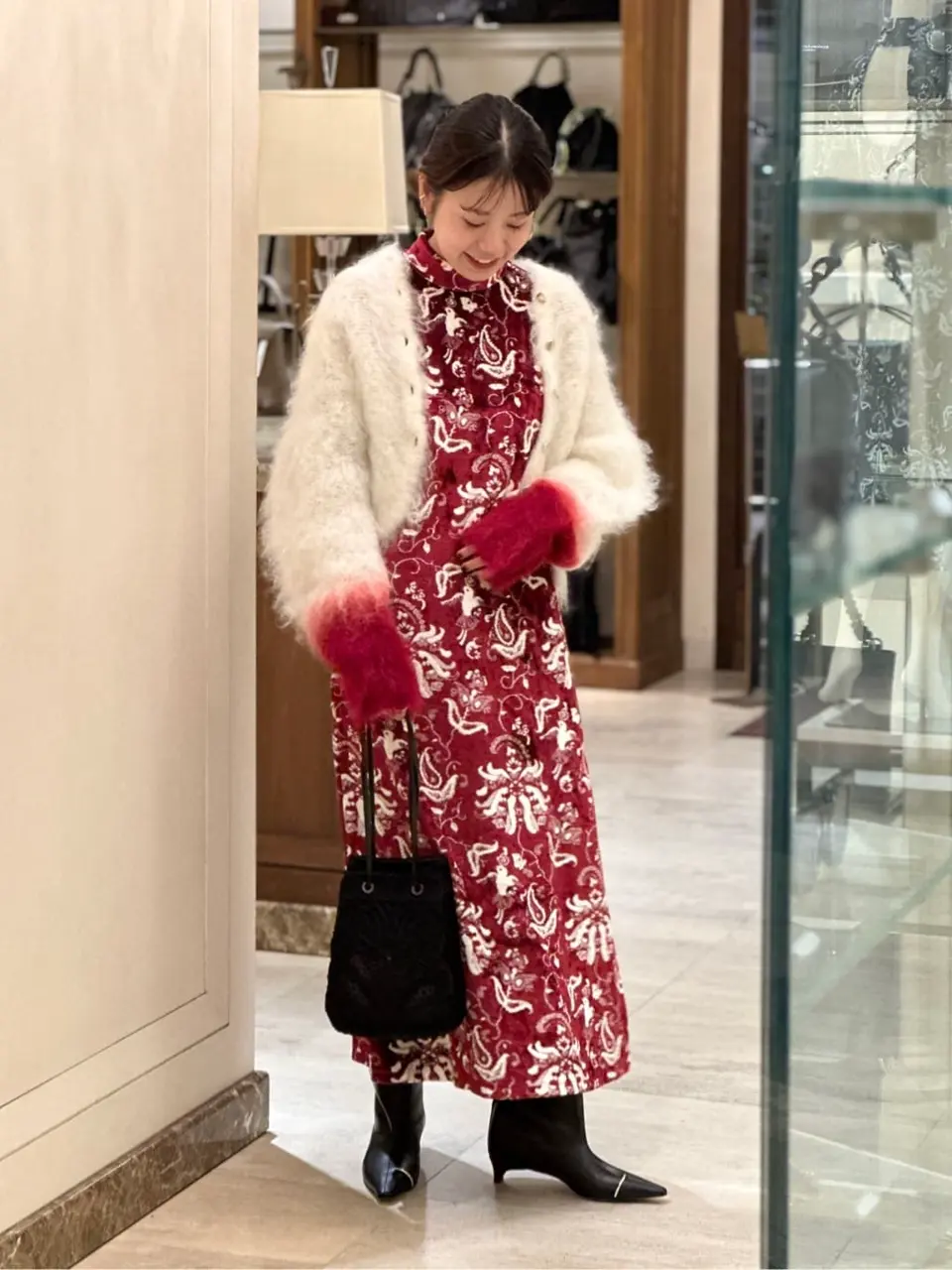 Mame Kurogouchi(マメ クロゴウチ)】 Fur Knitted Cardigan｜PARIGOT