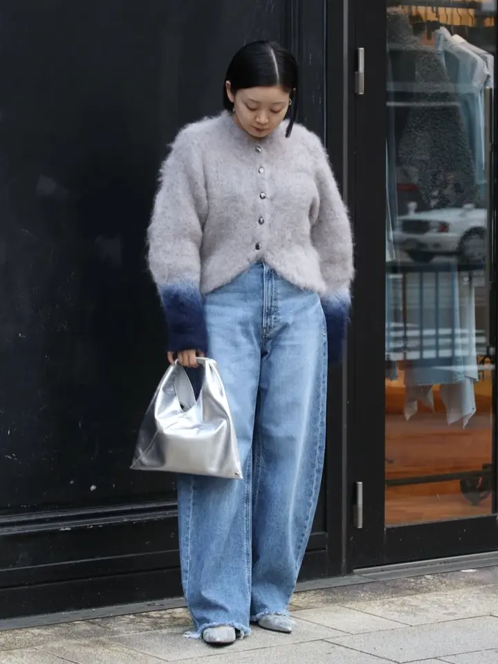 Mame Kurogouchi(マメ クロゴウチ)】 Fur Knitted Cardigan